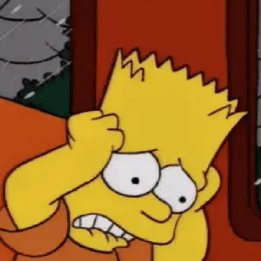 Figurinha: Bart Simpson Puxando Cabelo