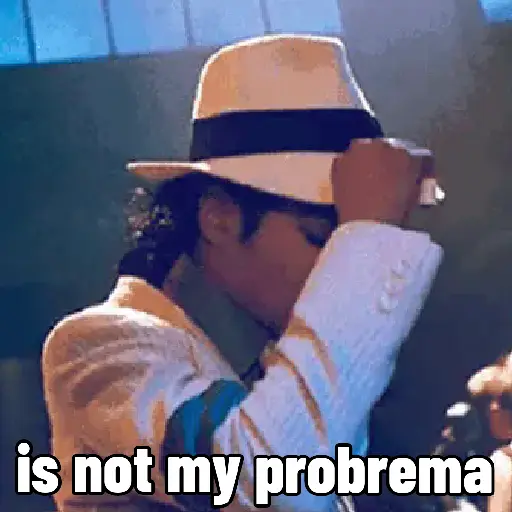 Figurinha: Michael Jackson não é meu problema