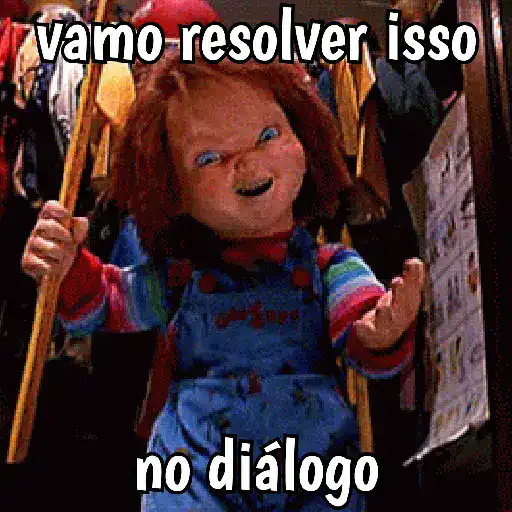 Figurinha: Chucky quer resolver no diálogo