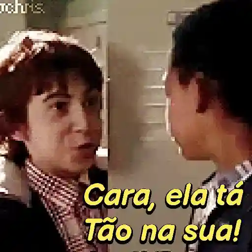 Figurinha: Cara, ela tá tão na sua!