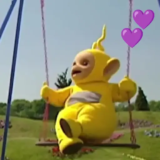 Figurinha: Laa-Laa no balanço