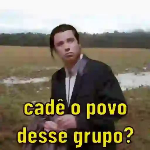 Figurinha: Cadê o povo desse grupo?
