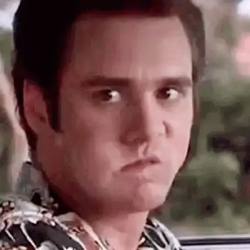 Figurinha: Jim Carrey Pensando