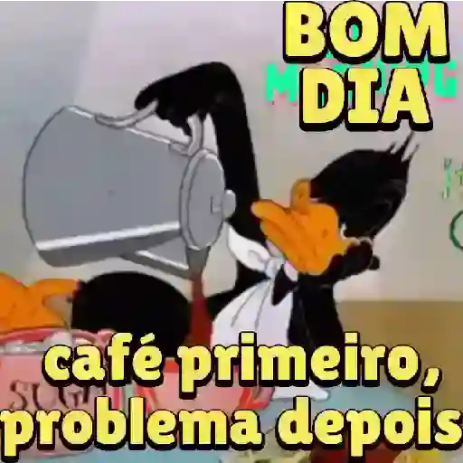 Figurinha: Pato Daffy: Café e Bom Dia