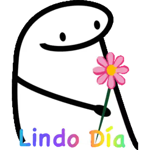 Figurinha: Flork com Flor Desejando Bom Dia