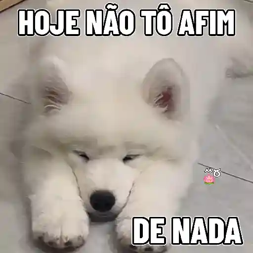 Figurinha: Cachorro Preguiçoso