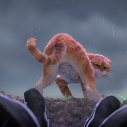 Figurinha: Gato de Botas faz pose