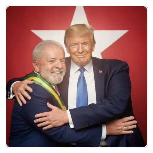 Figurinha: Abraço Amistoso entre Líderes