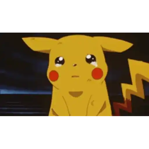 Figurinha: Pikachu Chorando com Glitch