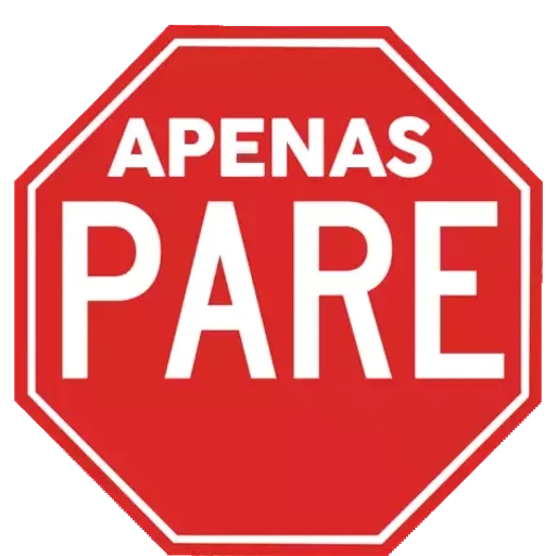 Figurinha: Placa de Pare Animada