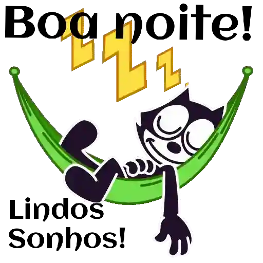 Figurinha: Gato Felix dormindo na rede