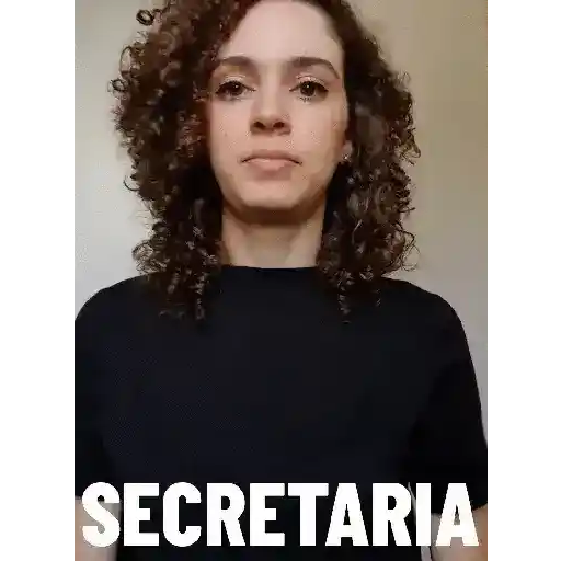Figurinha: Secretária em Libras