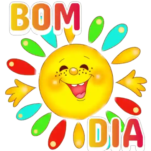 Figurinha: Sol Animado Bom Dia