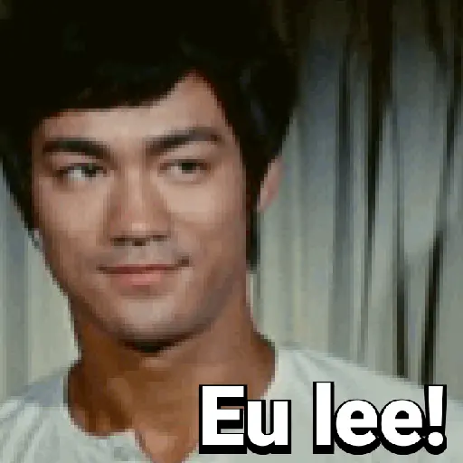Figurinha: Bruce Lee Sorrindo