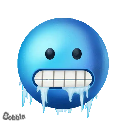 Figurinha: Emoji Congelado Tremendo