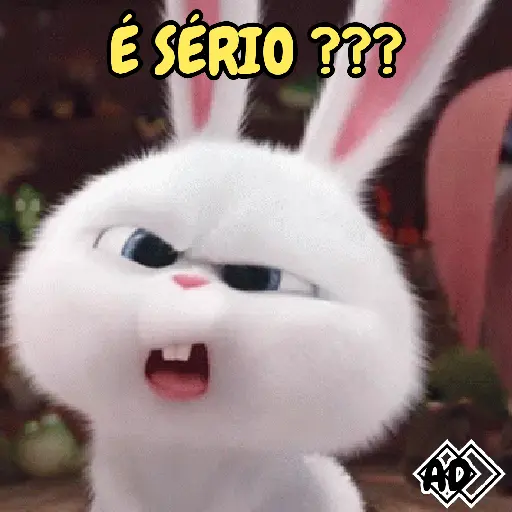 Figurinha: Coelho Surpreso
