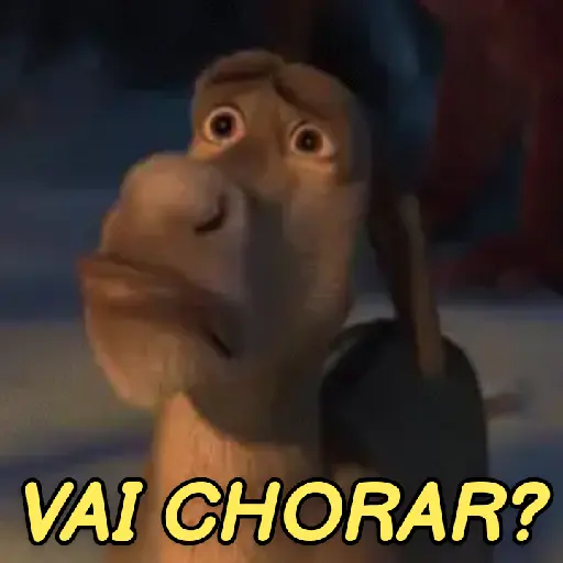 Figurinha: O Burro Pergunta: Vai Chorar?