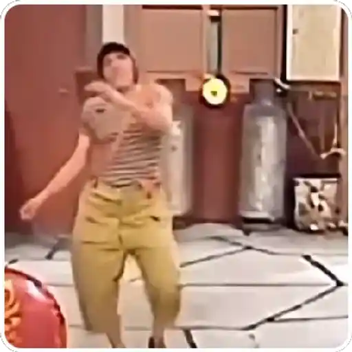 Figurinha: Chaves dançando o passo do caranguejo