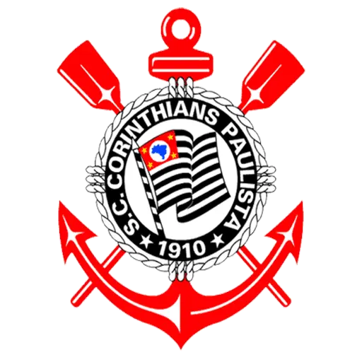 Figurinha: Escudo do Corinthians mudando de cor