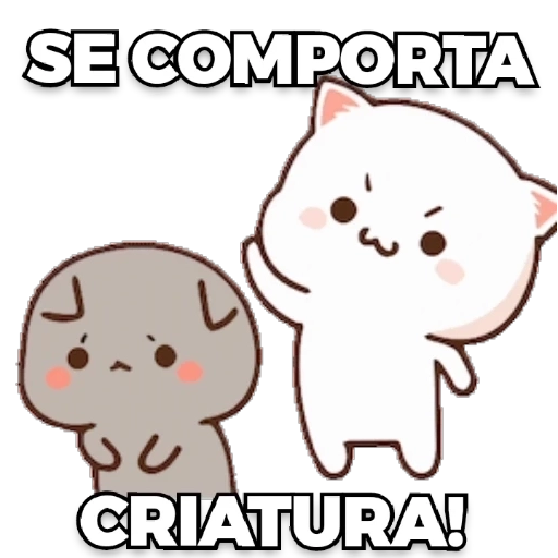 Figurinha: Gato repreende criatura