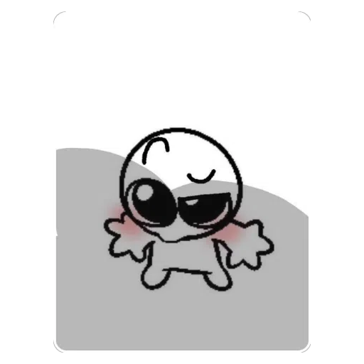 Figurinha: Personagem envergonhado cora