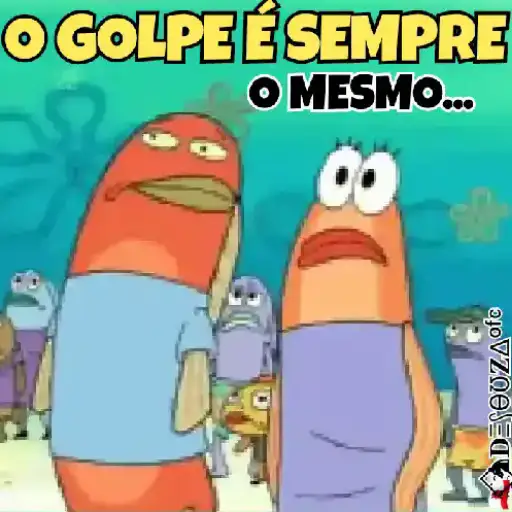 Figurinha: Peixe revelando o golpe