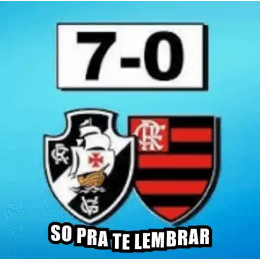 Figurinha: Vasco 7 x 0 Flamengo