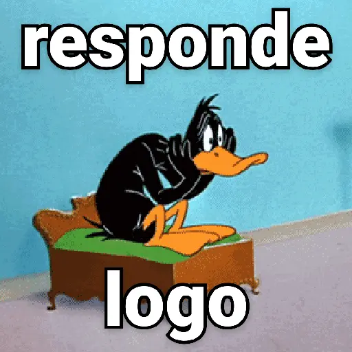 Figurinha: Pato Daffy responde logo