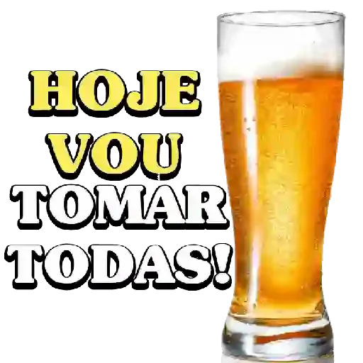 Figurinha: Copo de Cerveja Esvaziando