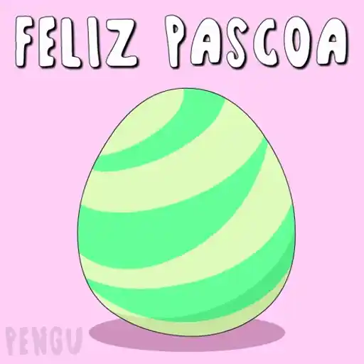 Figurinha: Pintinho Nasce do Ovo de Páscoa