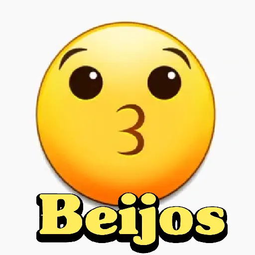 Figurinha: Emoji manda beijo com coração