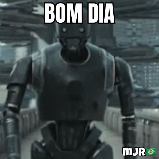 Figurinha: Robô de Star Wars diz bom dia