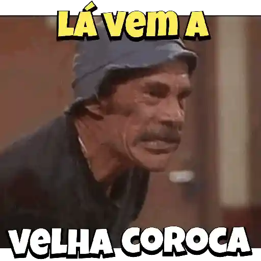 Figurinha: Seu Madruga: Lá Vem a Velha Coroca