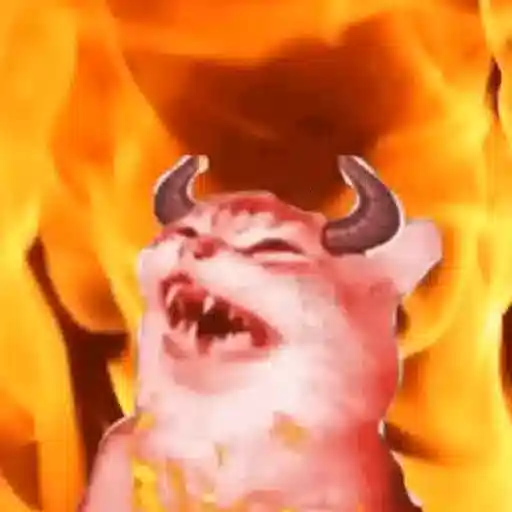 Figurinha: Gato Diabólico Gargalhando