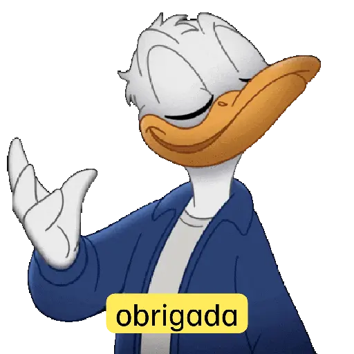 Figurinha: Pato Donald agradecendo