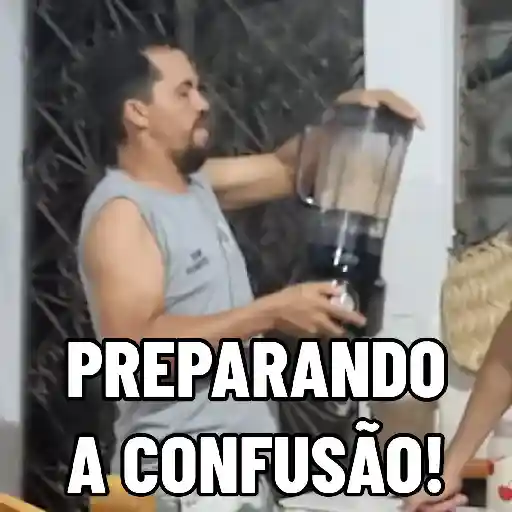 Figurinha: Preparando a confusão!