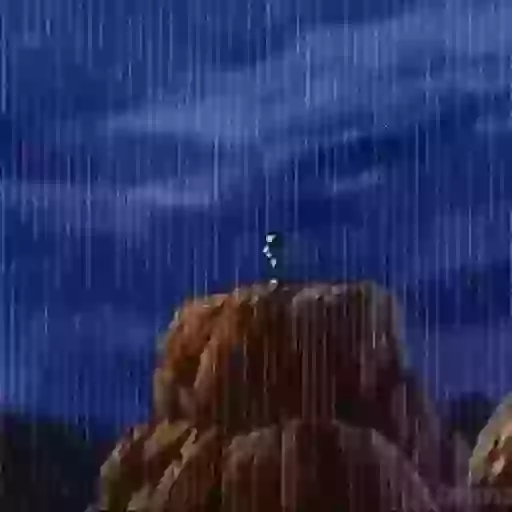 Figurinha: Vegeta Sob a Chuva