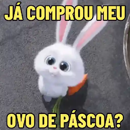 Figurinha: Coelhinho quer ovo de Páscoa