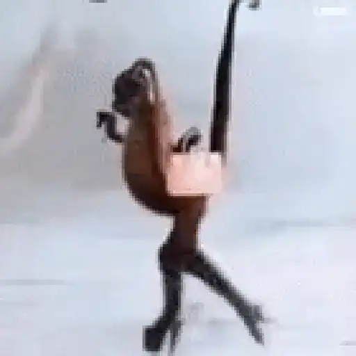 Figurinha: Macaco estiloso com bolsa