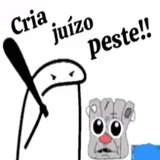 Figurinha: Flork ameaça com taco