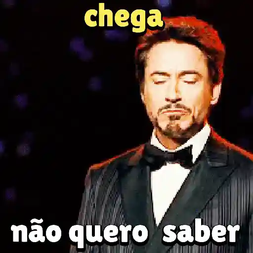 Figurinha: Chega, não quero saber