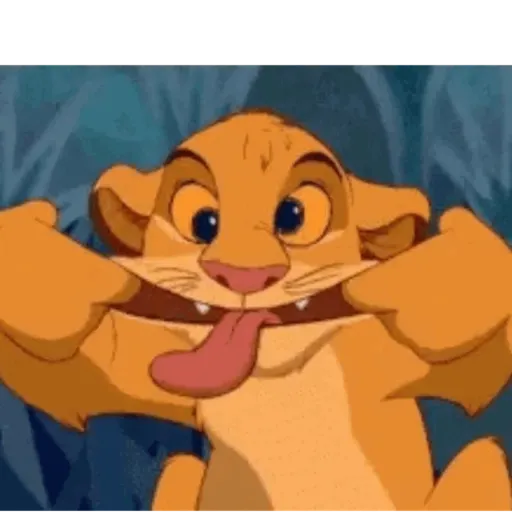 Figurinha: Simba Fazendo Careta