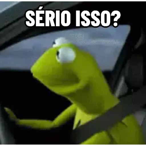 Figurinha: Sério Isso? Kermit Dirigindo