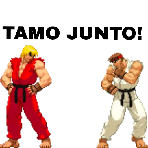 Figurinha: Ryu e Ken Dão Soquinho