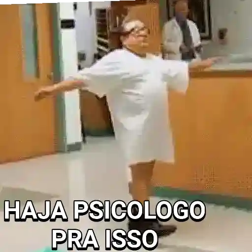 Figurinha: Homem dança e levanta a roupa