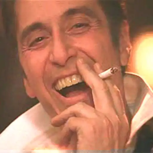 Figurinha: Tony Montana Rindo com Cigarro