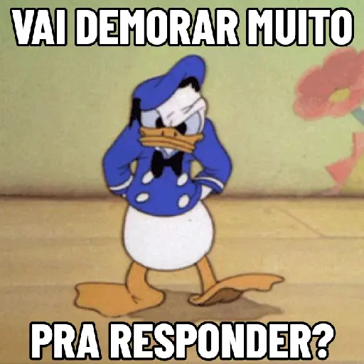 Figurinha: Pato Donald Irritado
