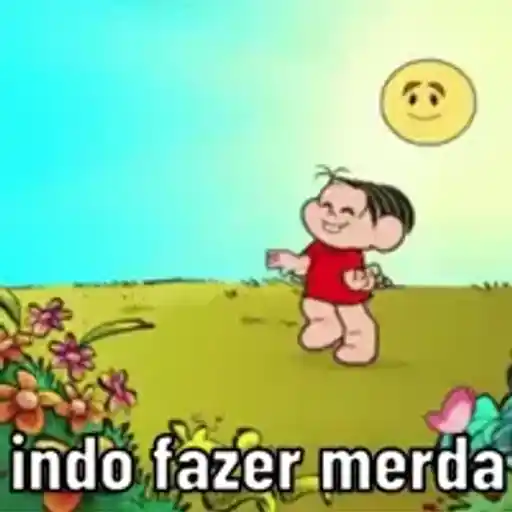 Figurinha: Indo fazer merda
