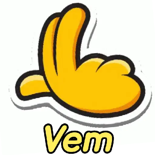 Figurinha: Mão "Vem"