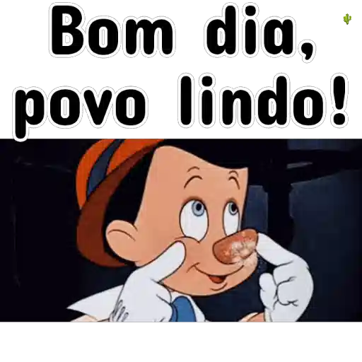 Figurinha: Pinóquio com nariz crescendo